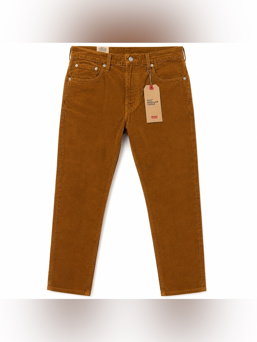 Levi’s 502 Regular Taper Corduroy Pants NWT Warp Stretch Brown 33x30 - Picture 2 of 14